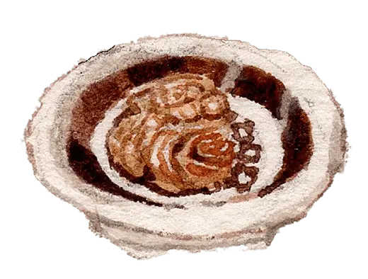 カフェのデザートのイラスト。